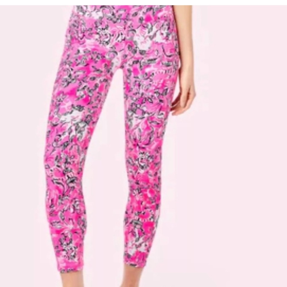 Lilly Pulitzer Pink Floral Print Leggings